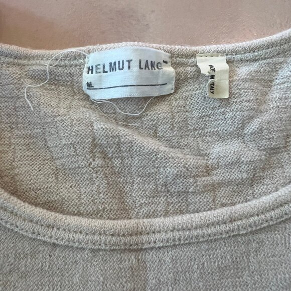 Helmut Lang Quilted Sleeve Ribbed Top - Size M - Picture 2 of 3